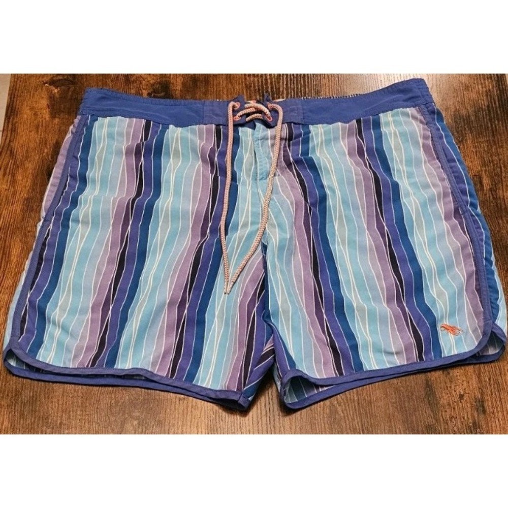 Ted Baker Swim Shorts Mens Size 5 Blue Purple White 36" Lobster